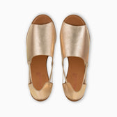 gold sandal top view