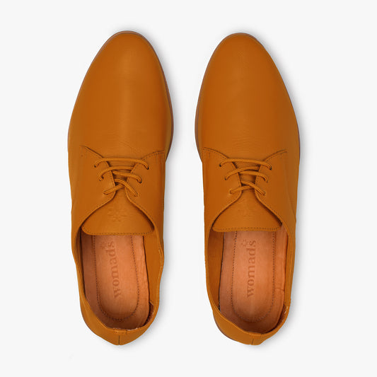 Tan Oxford Shoes Topdown View