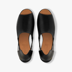 Jet Black Peep Toes