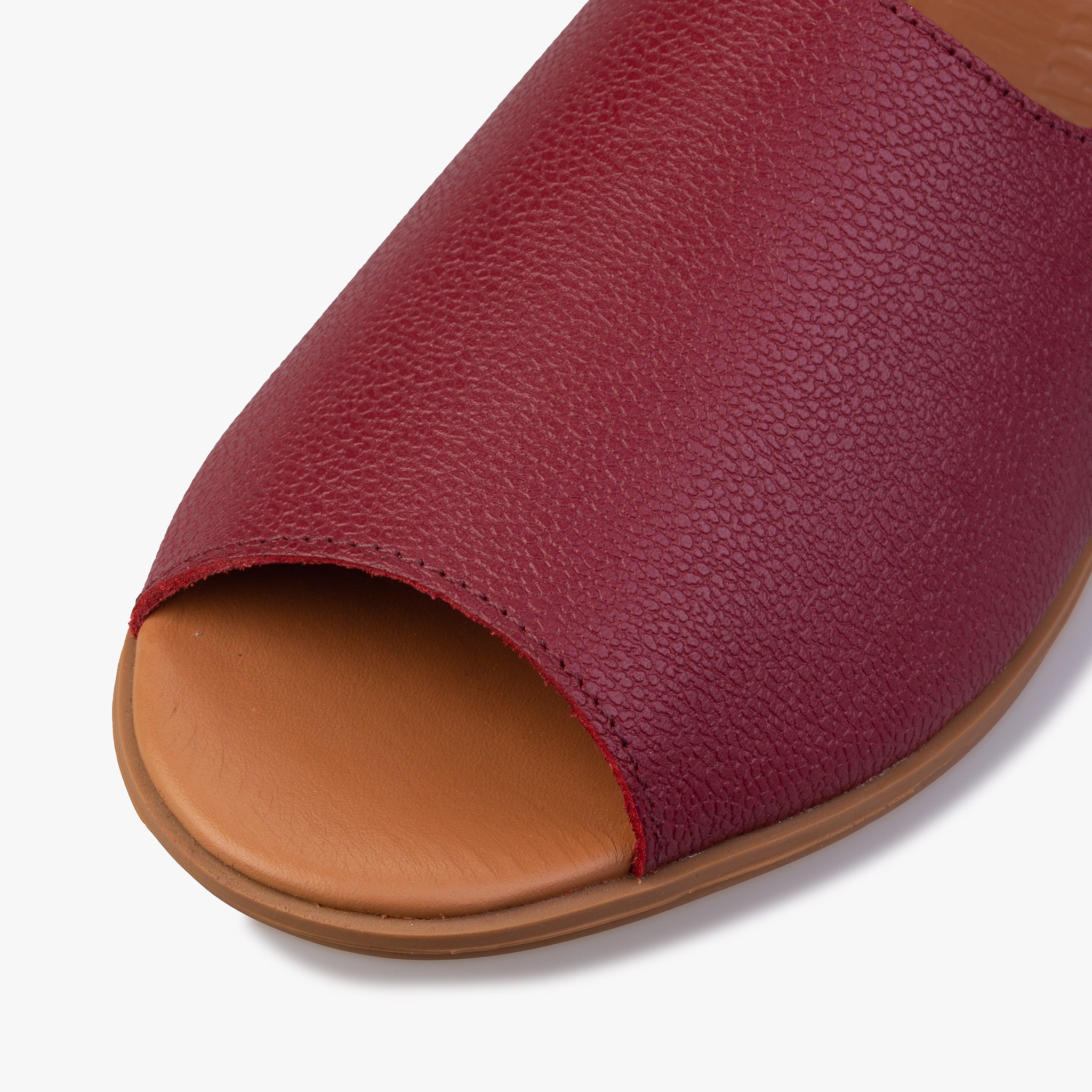 Close Up Burgundy Peep Toes