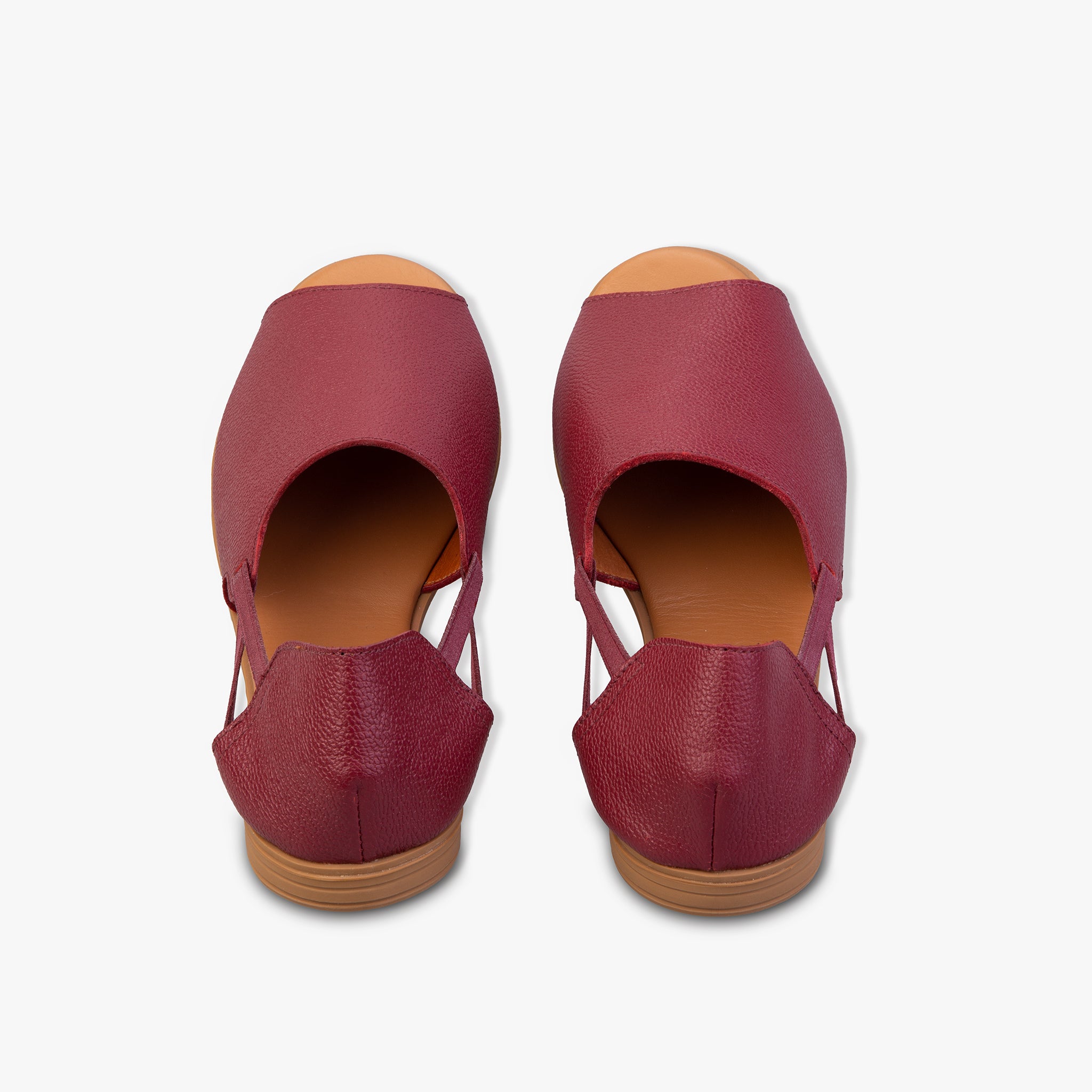 Burgundy Peep Toes back