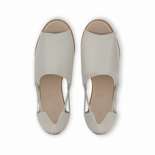 gray sandals top view