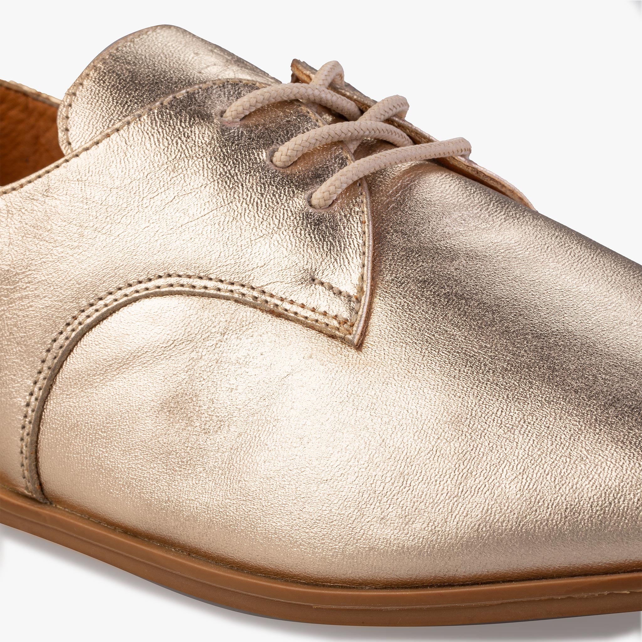 Gold Shoes Upper Detail View