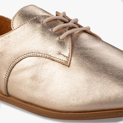 Gold Shoes Upper Detail View