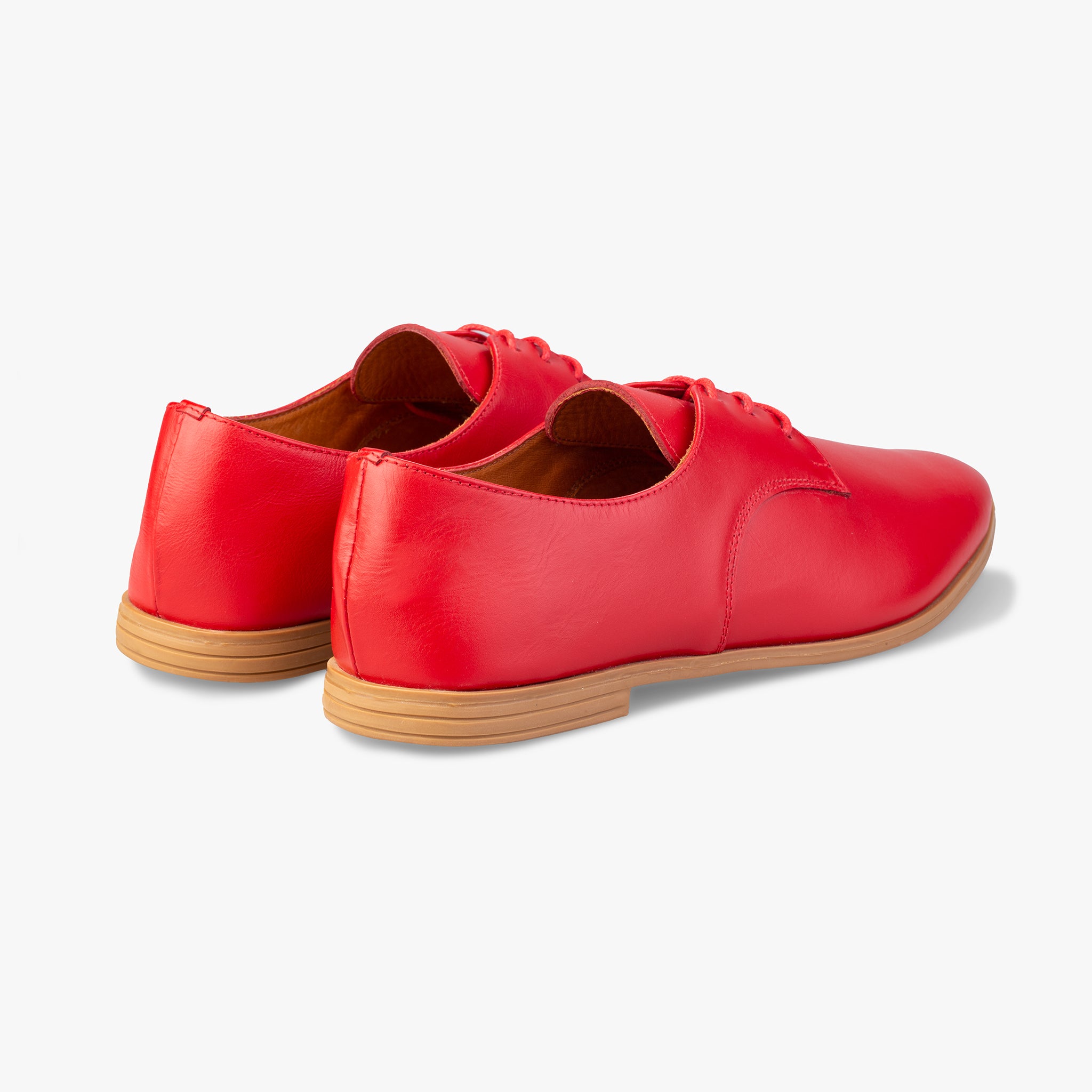 Red Leather Shoes Back view