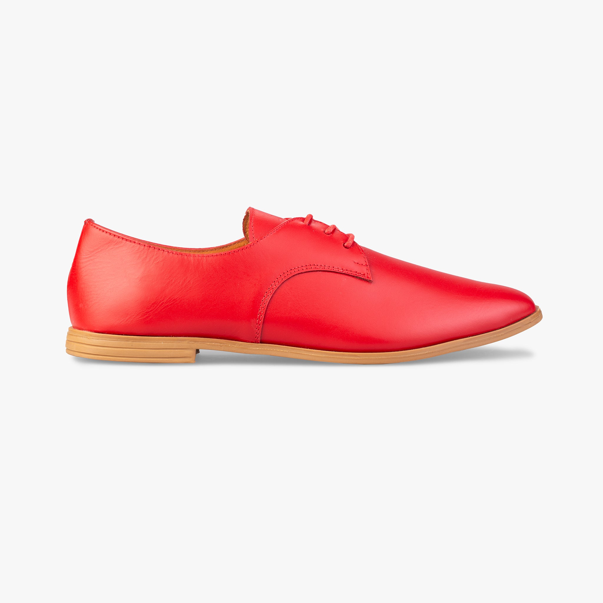 Red Leather Shoes Side View