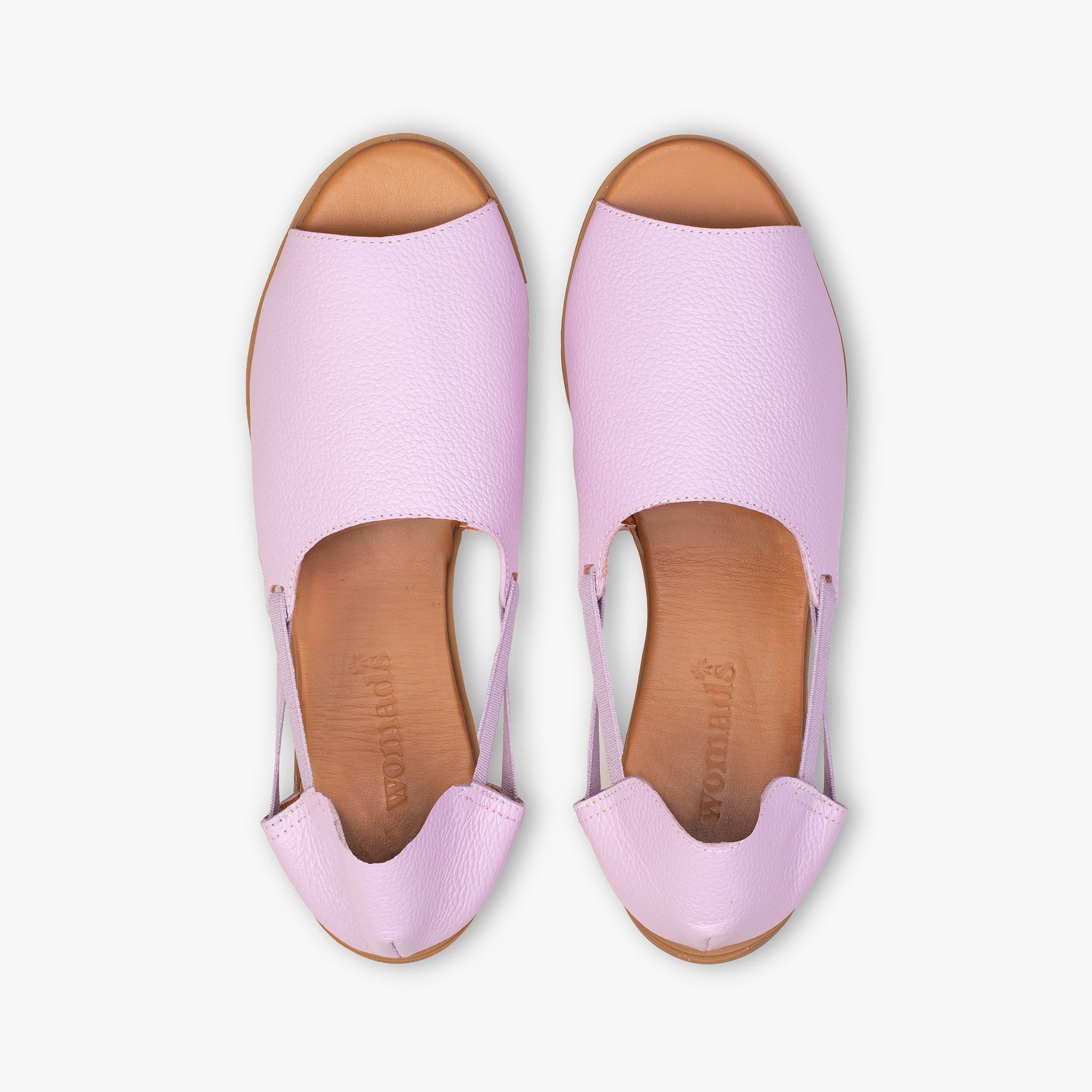 Lavender Sandals Top View