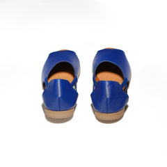 back view of navy blue sandals