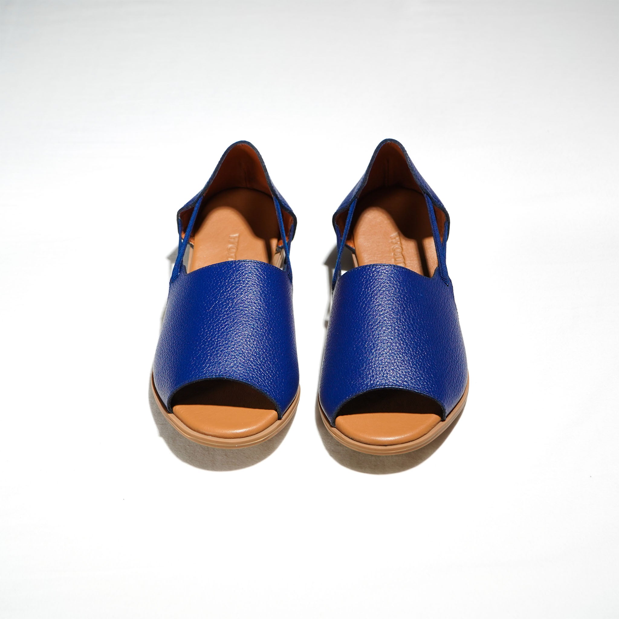 front view of navy blue sandals