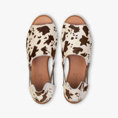 Cow Print Sandals Product Photo Top View