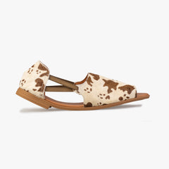 Cow Print Peep Toe Photo Side view