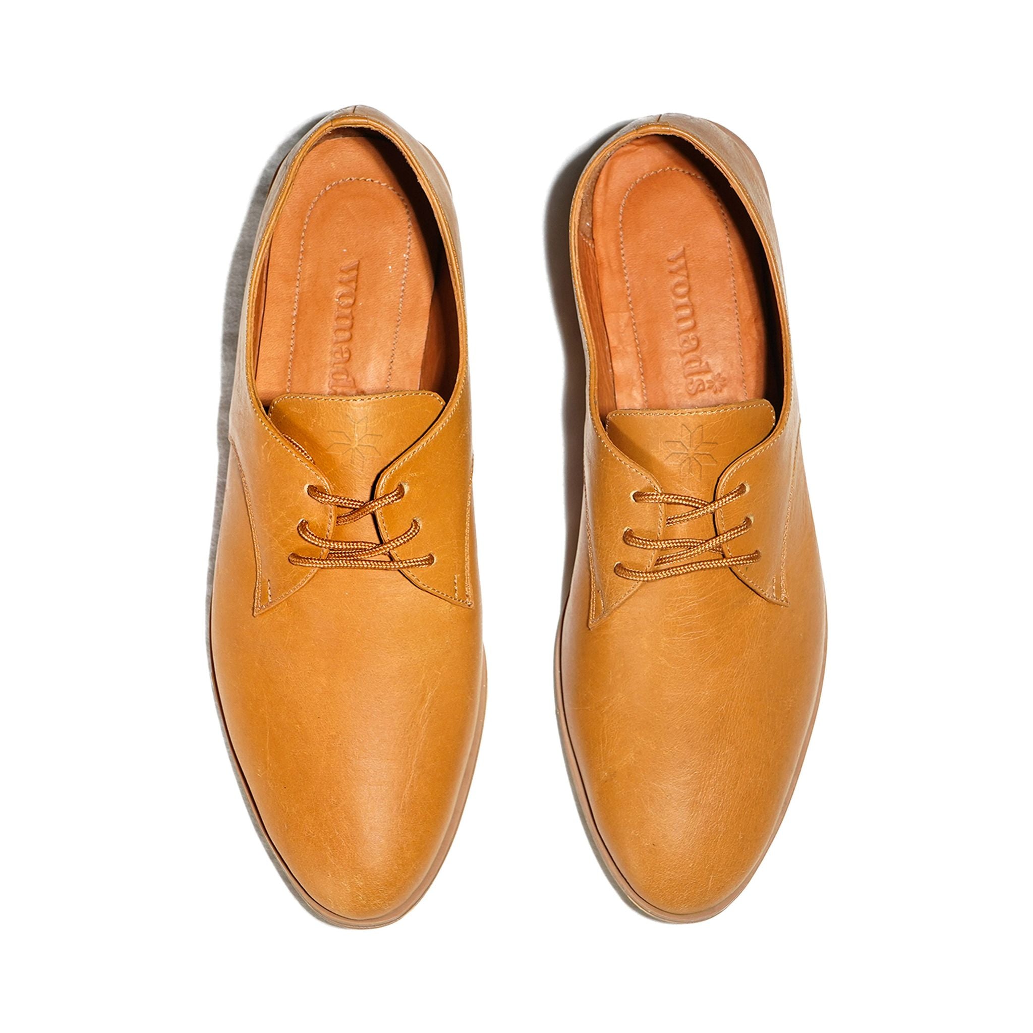 Tan Oxford Shoes Topdown View