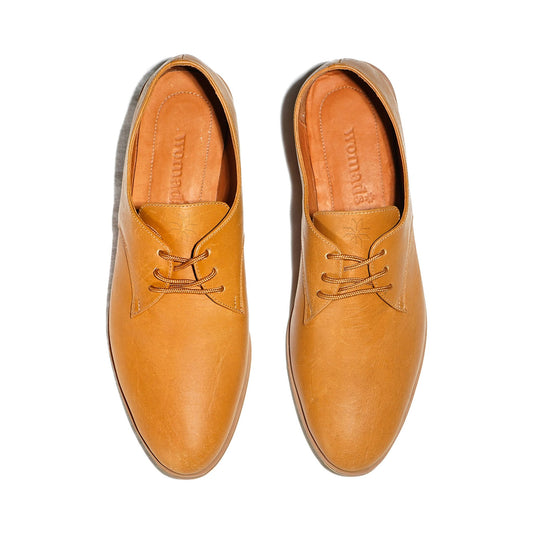 Tan Oxford Shoes Topdown View