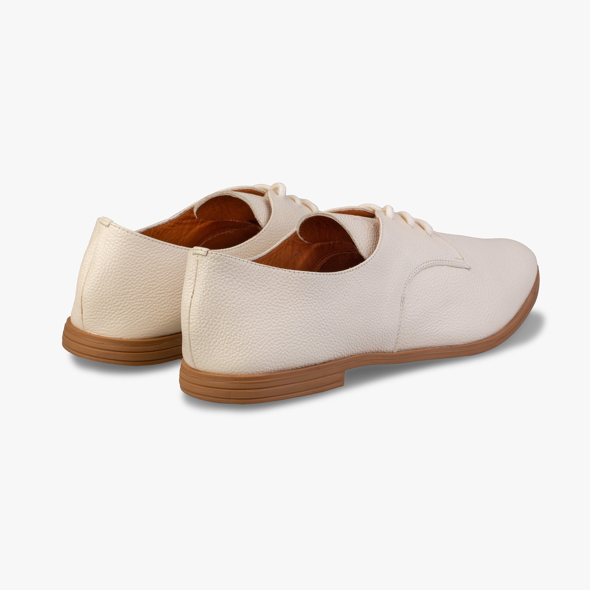 White Leather Shoes Back View
