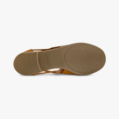 Brown sandal sole on a white background
