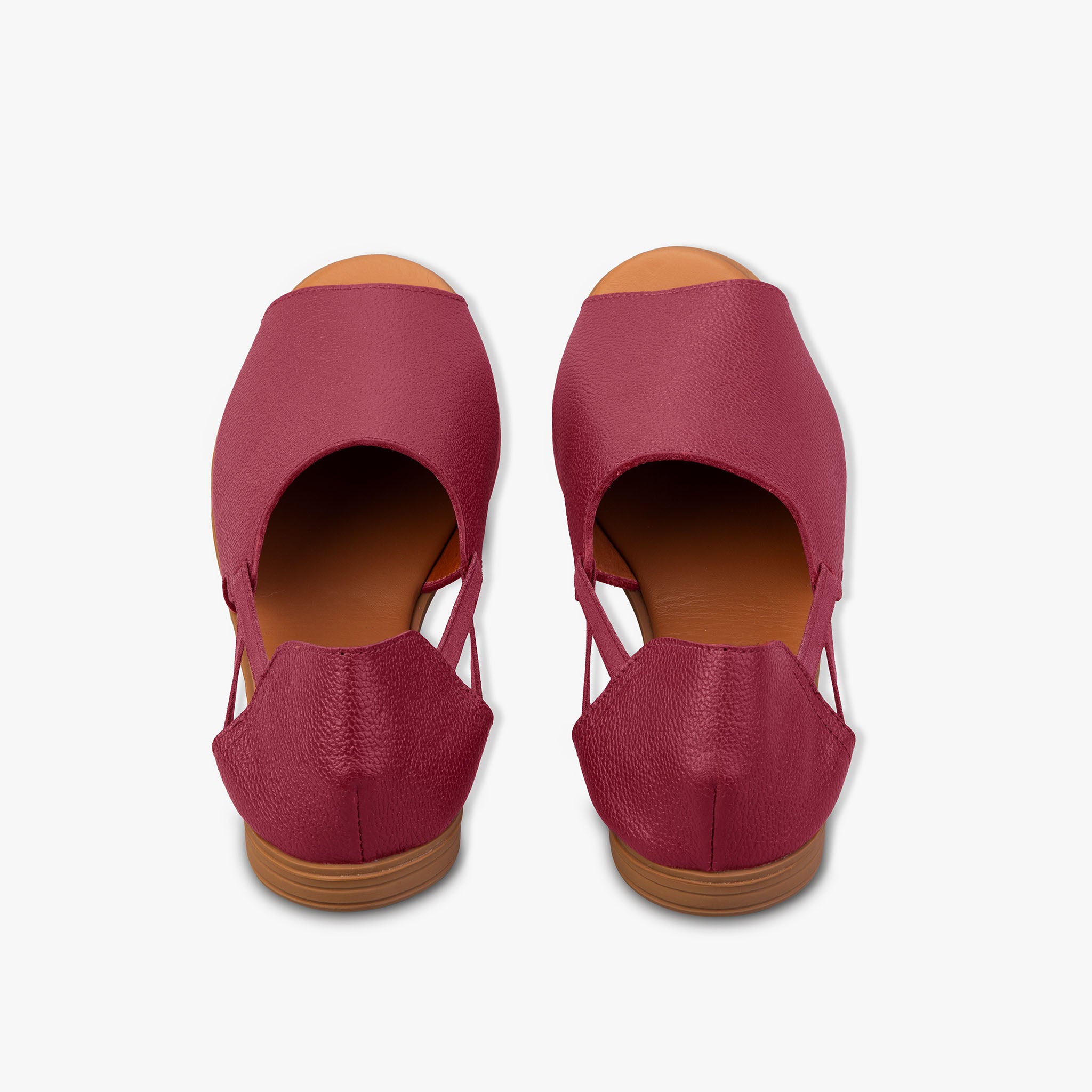 Burgundy Peep Toes back