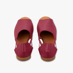 Burgundy Peep Toes back