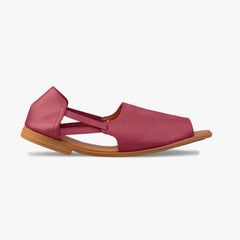 Burgundy Sandals Side View