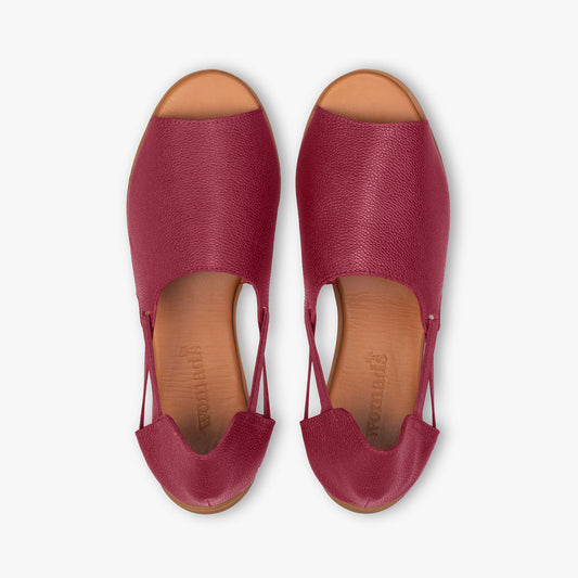 Burgundy Sandals top View