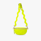 Neon Crossbody bag hanging from wavy strap