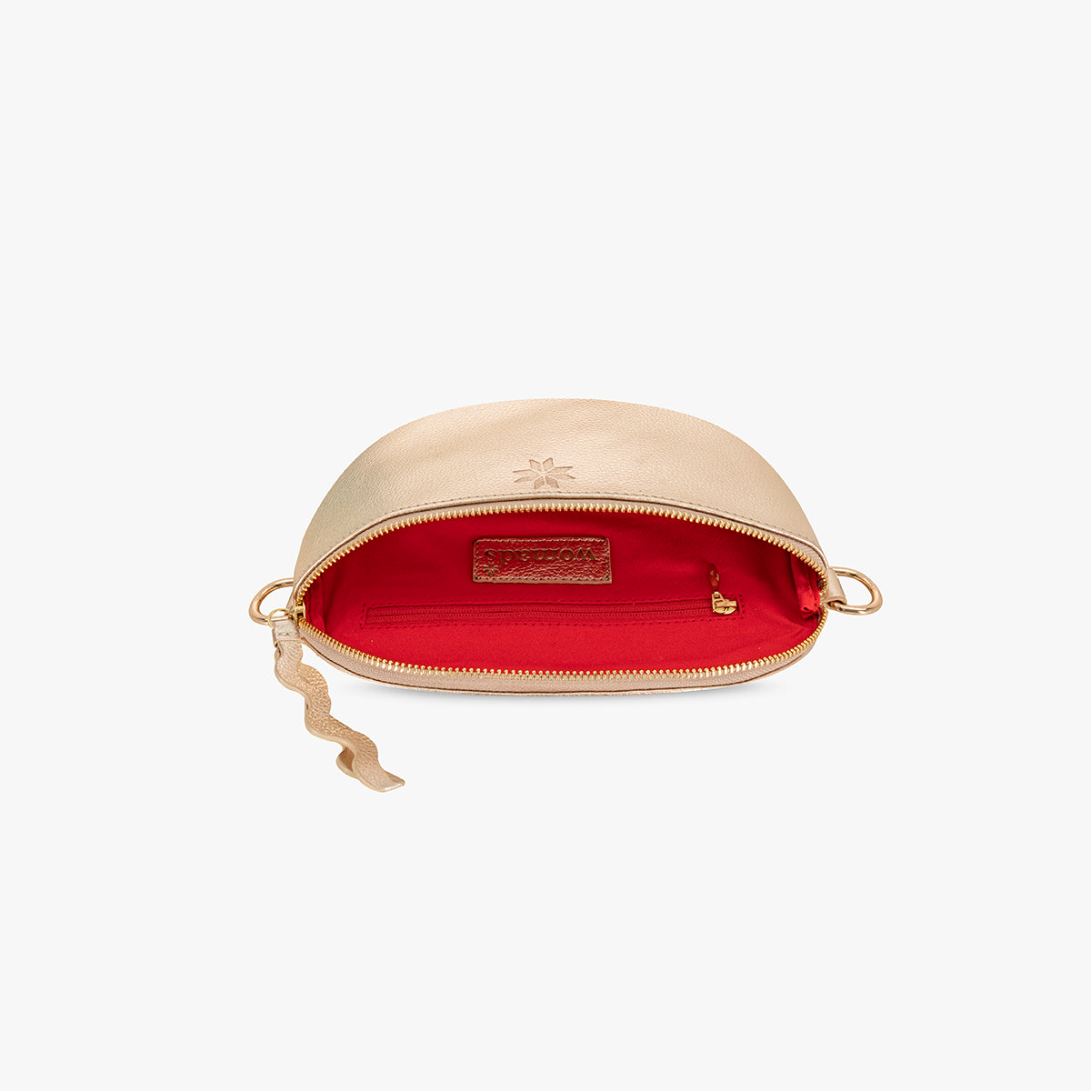 Gold Crossbody bag interior