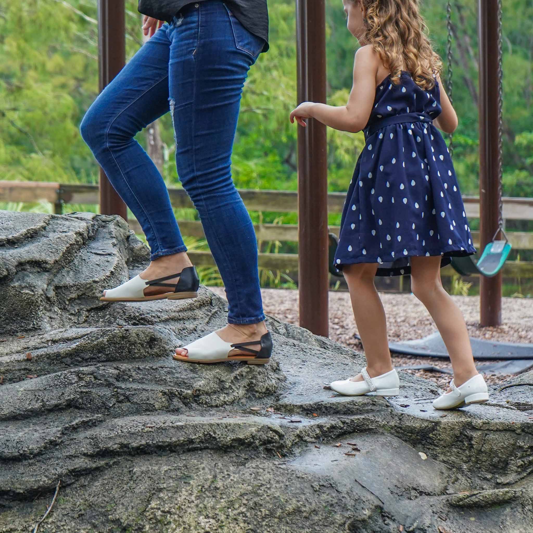 Mom and daughter at park with Womads