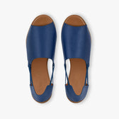 top view of navy blue sandals