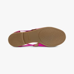 Womads pink sandals peep toe sole close up