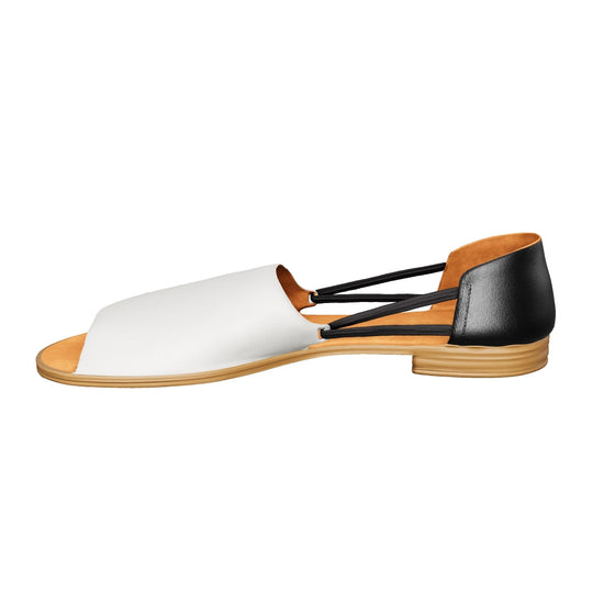 3D Model of Black & White Leather Sandals