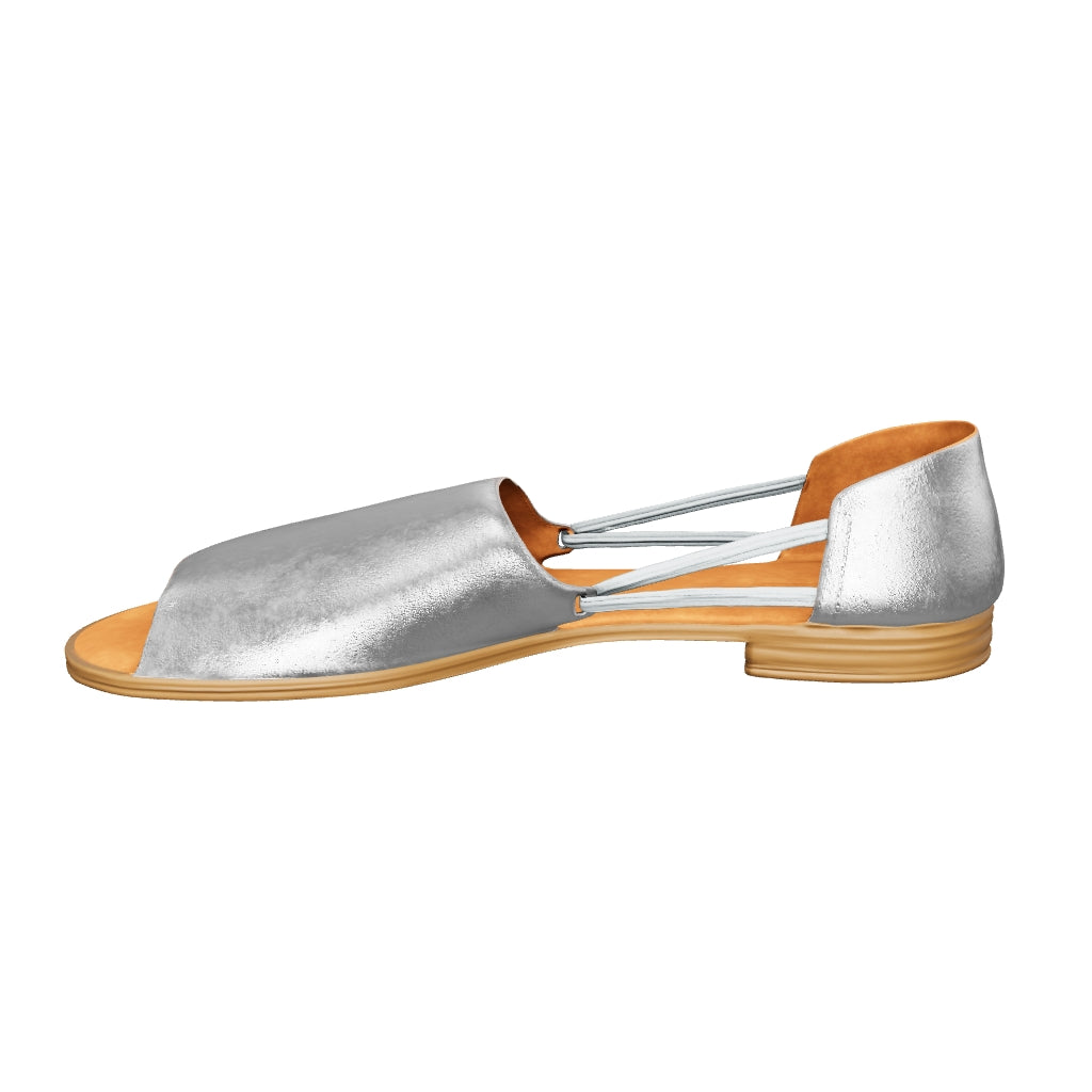 3D Model of Silver Leather Sandals