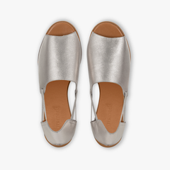 Silver Mirror Peep Toes
