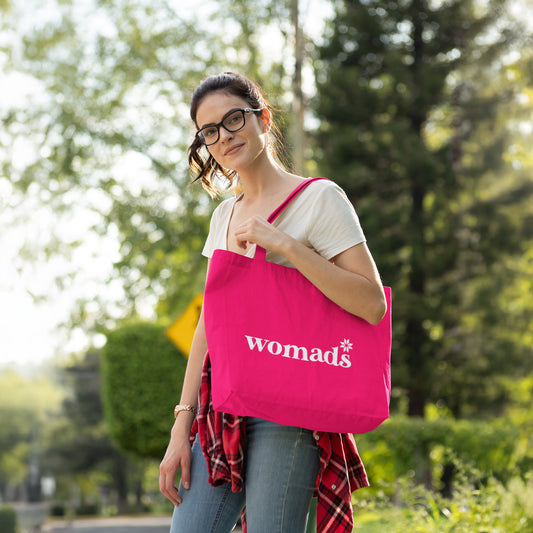 Pink Cotton Tote Bag