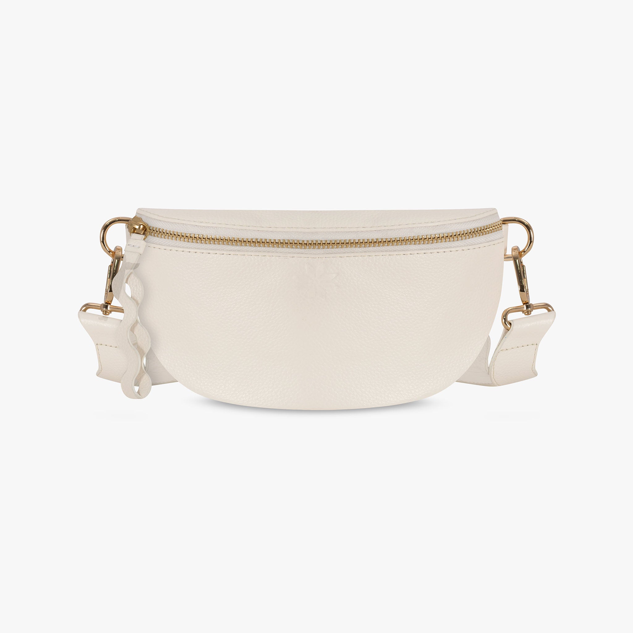 White crossbody bag front