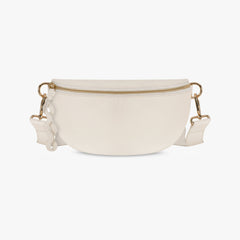 White crossbody bag front