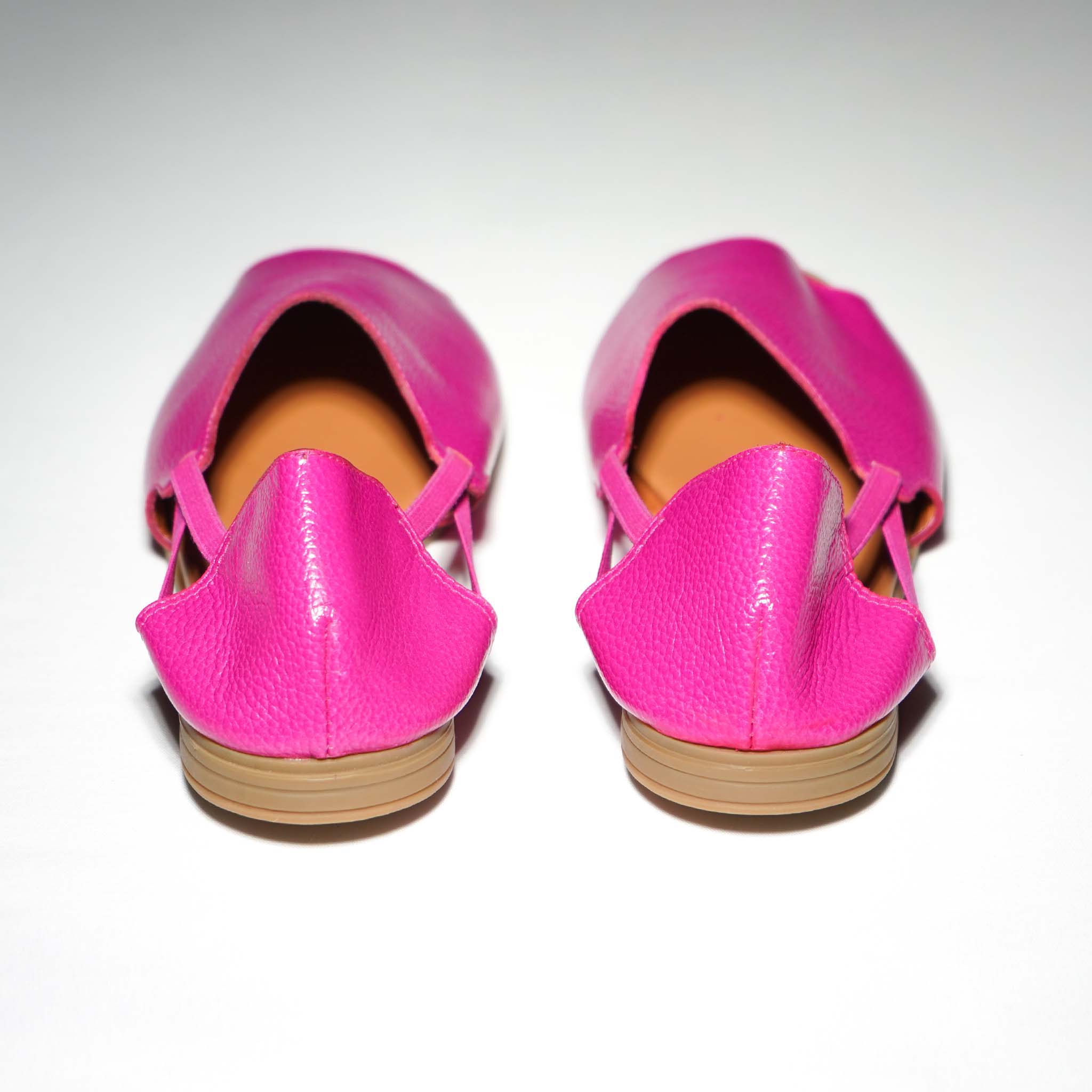 Womads pink sandals back view