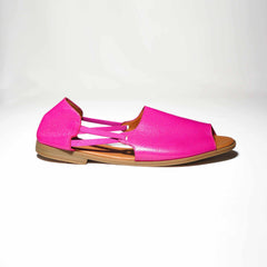 Womads pink sandals side view